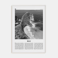 Bali No 3 Poster White Wood / 8x12 in Nbourhood Travel B&W Poster