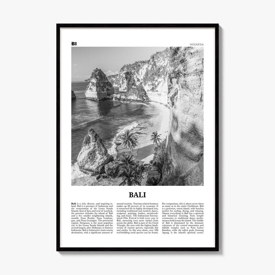 Bali Newspaper No 1 Poster, framed poster mockup