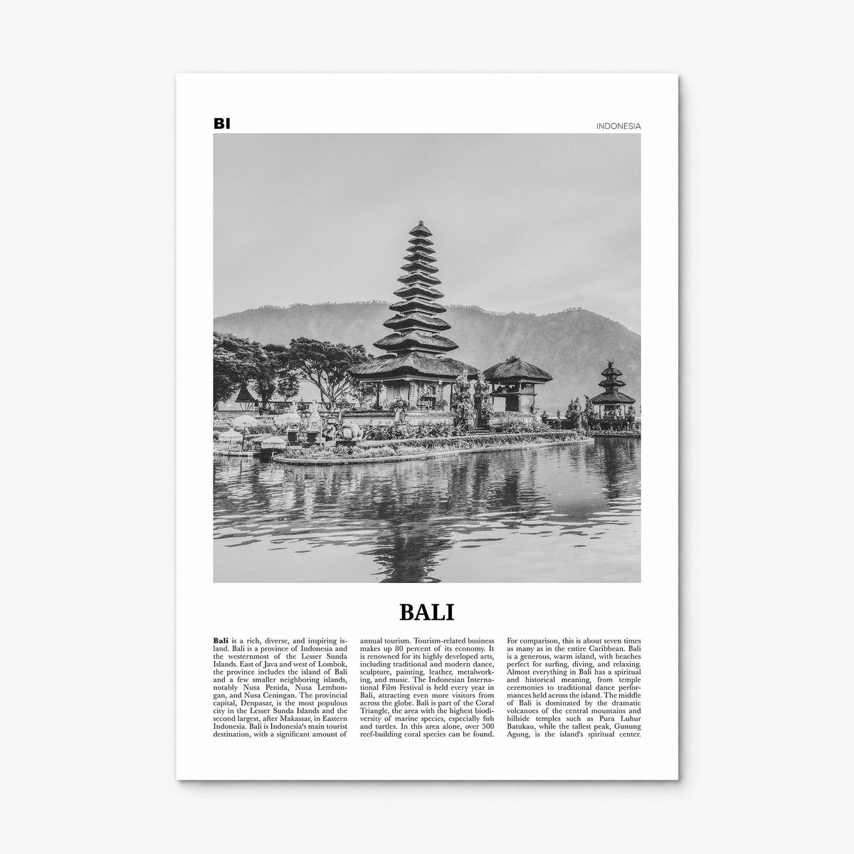 Bali Newspaper No 2 Poster, print only (unframed)
