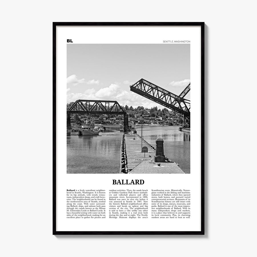 Ballard Newspaper Poster, framed poster mockup