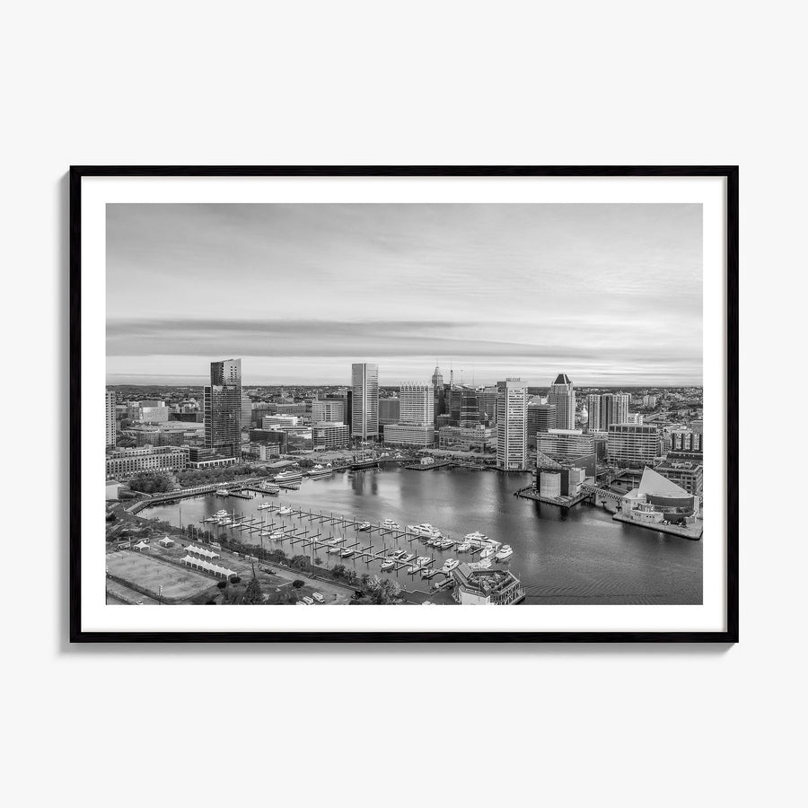 Baltimore Photo Poster, framed poster mockup, white border
