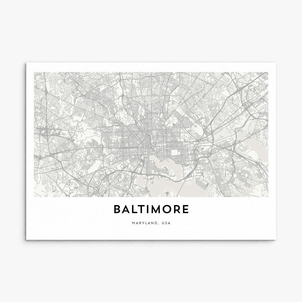 Baltimore Map Poster, print only (unframed)