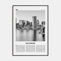 Baltimore No 1 Poster None / 8x12 in Nbourhood Travel B&W Poster