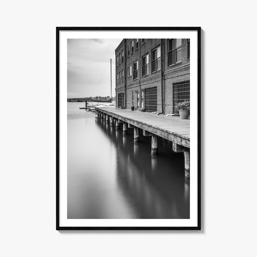 Baltimore no. 3 black & white photo poster of Maryland, USA – vertical wall art, unframed print shown in interior mockup