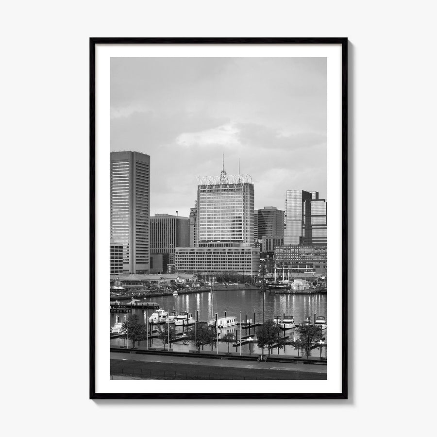 Baltimore Photo No 1 Poster, framed poster mockup, white border