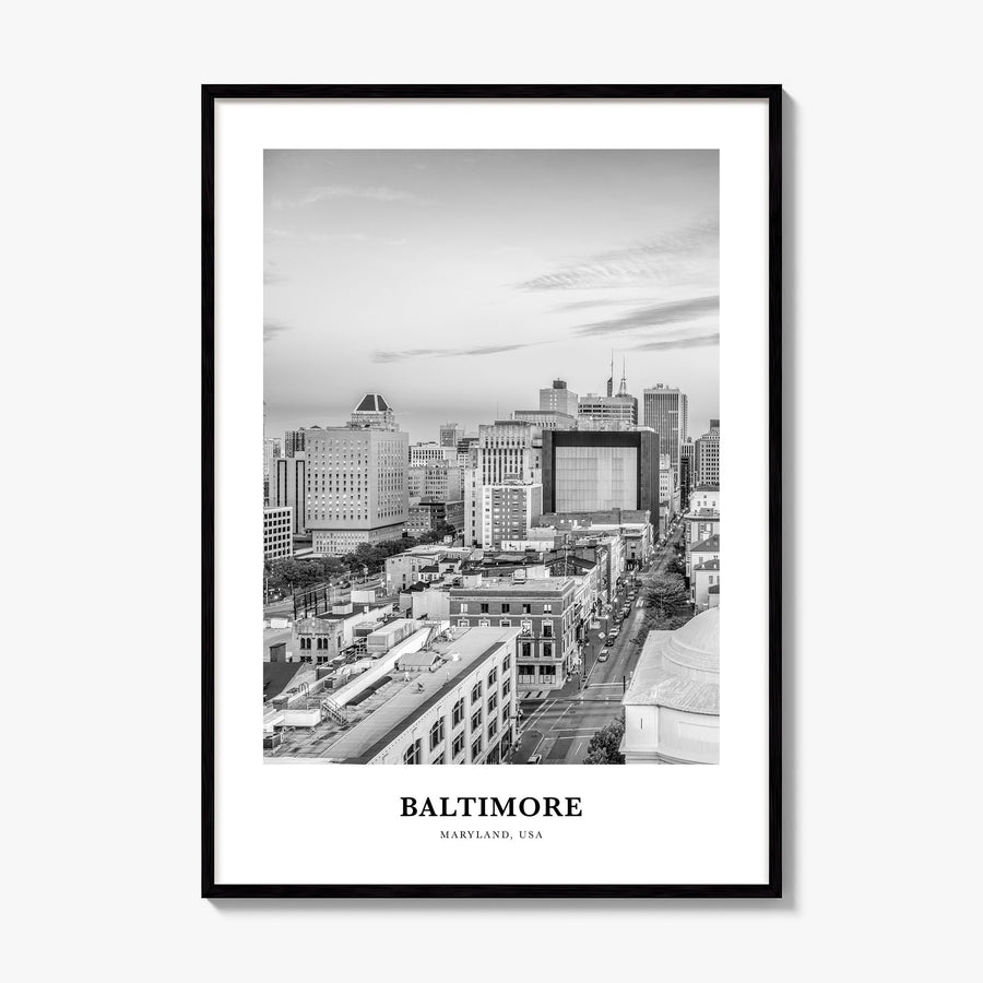 Baltimore Classic No 2 Poster, framed poster mockup