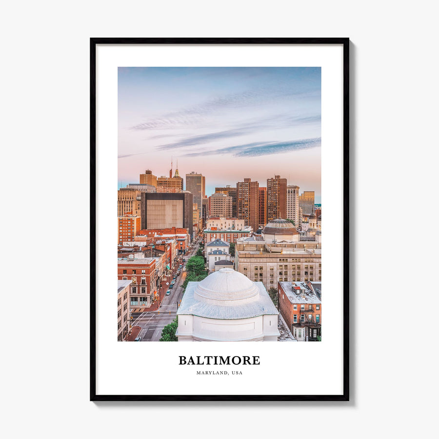 Baltimore Classic Poster, framed poster mockup