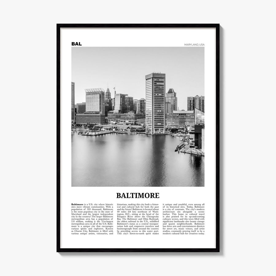Baltimore Newspaper No 1 Poster, framed poster mockup