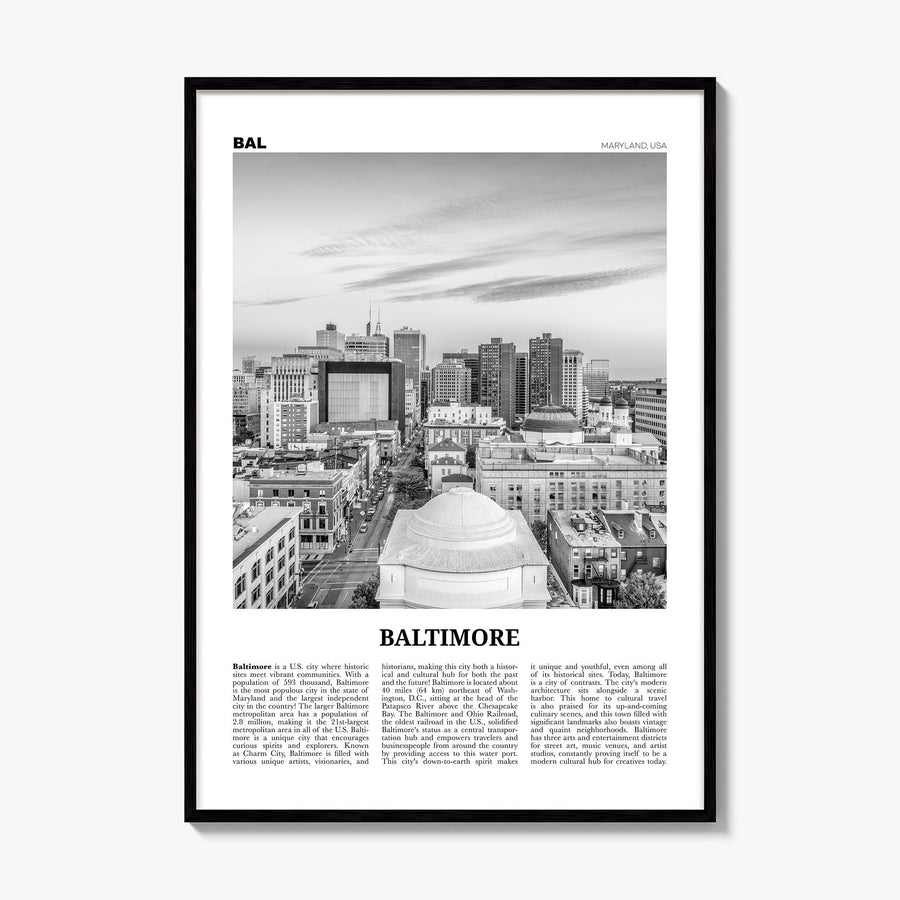 Baltimore Newspaper No 2 Poster, framed poster mockup