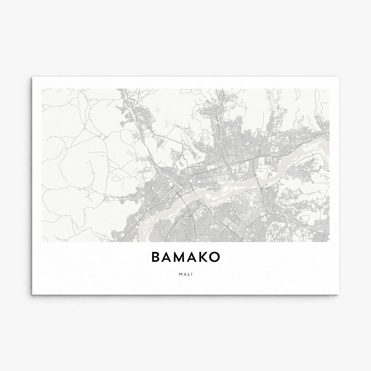 Bamako Map Poster, print only (unframed)