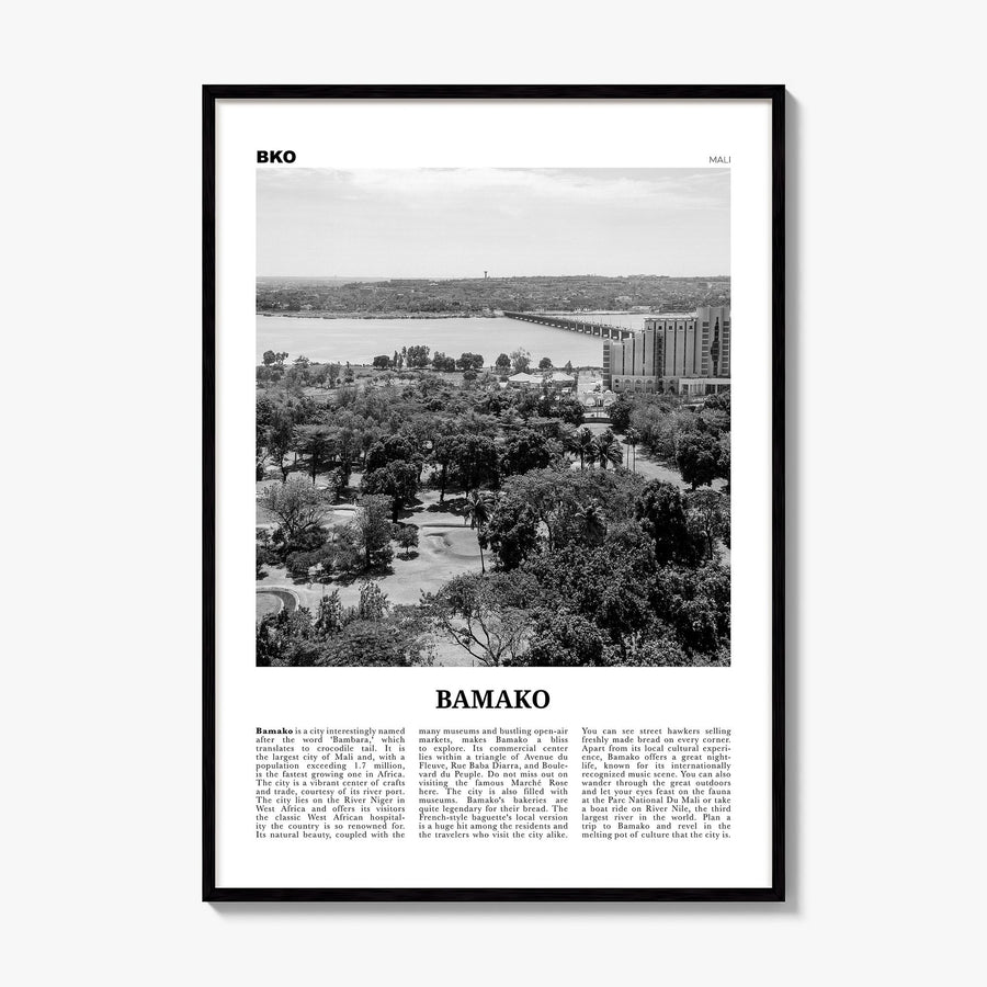 Bamako Newspaper Poster, framed poster mockup