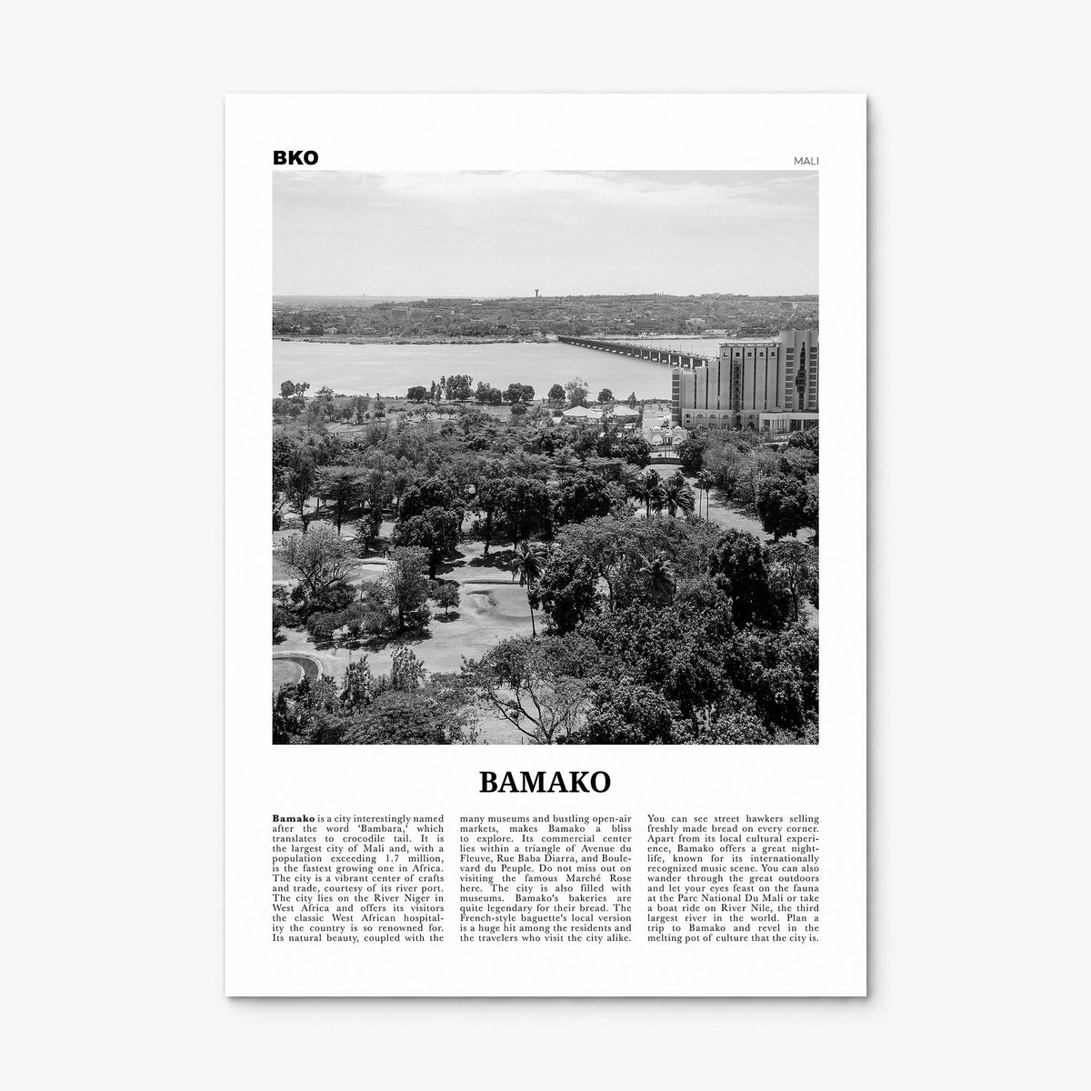 Bamako Newspaper Poster, print only (unframed)