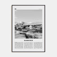 Bamburgh Poster None / 8x12 in Nbourhood Travel B&W Poster