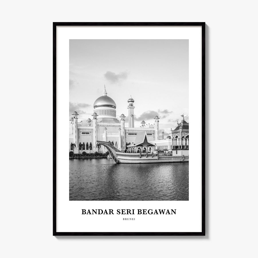 Bandar Seri Begawan Classic Poster, framed poster mockup