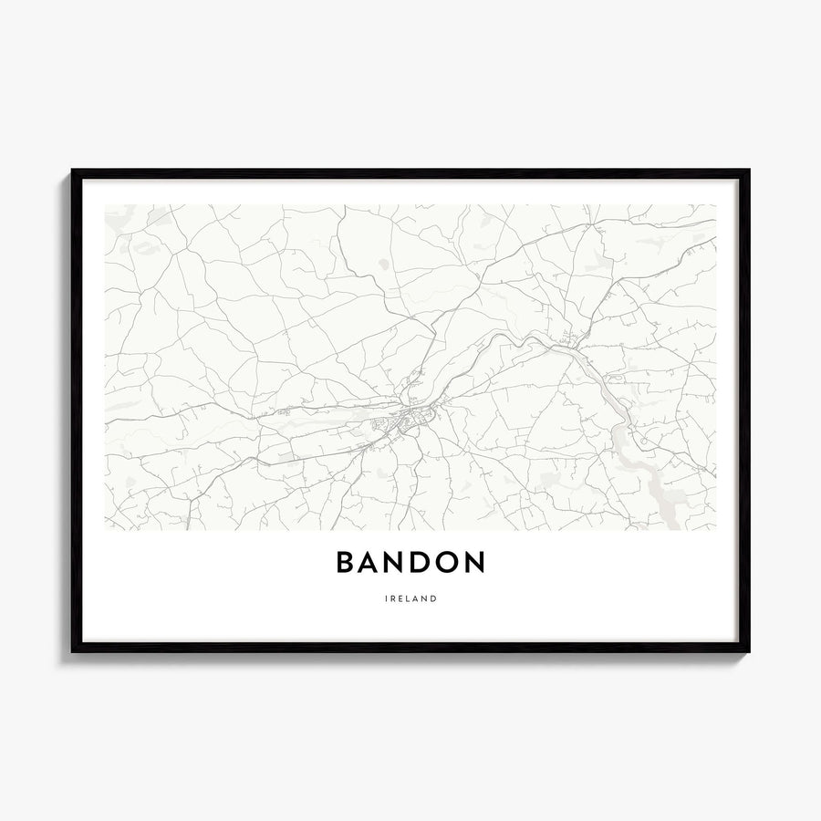 Bandon Map Poster, framed poster mockup