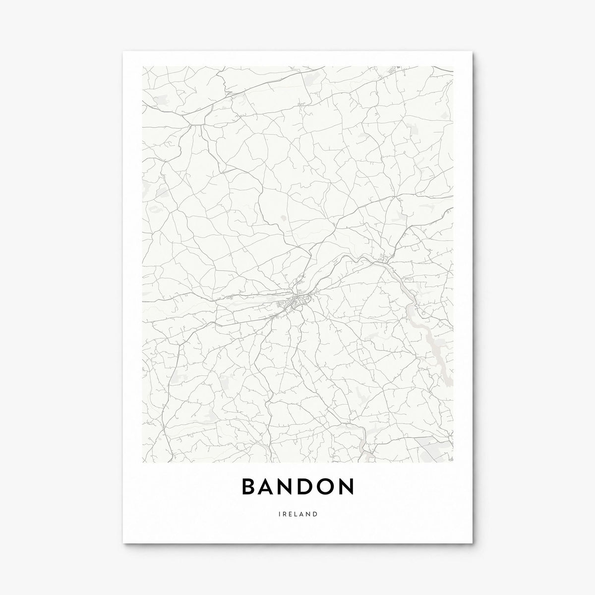 Bandon Map Poster, print only (unframed)