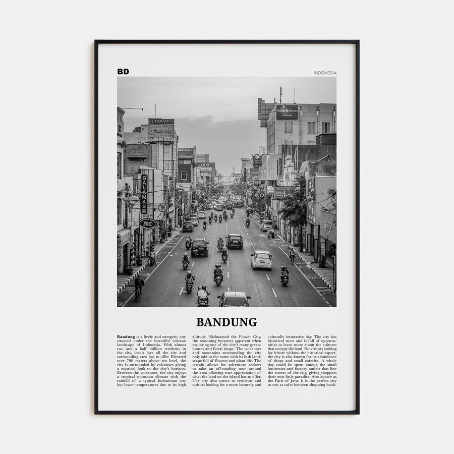 Bandung Poster None / 8x12 in Nbourhood Travel B&W Poster