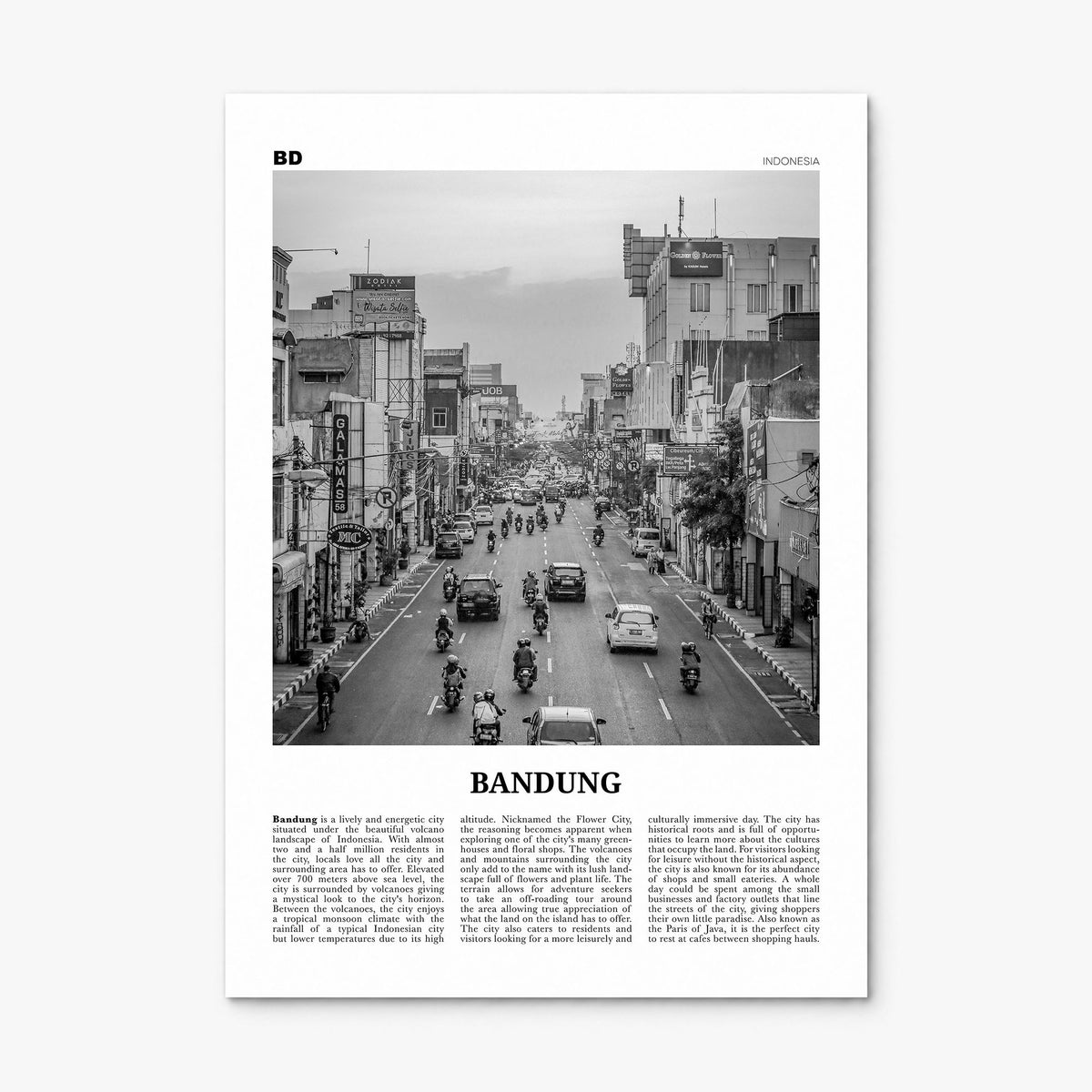 Bandung Newspaper Poster, print only (unframed)