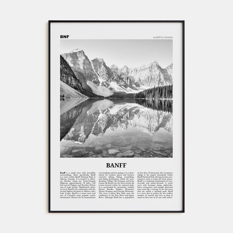 Banff No 1 Poster None / 8x12 in Nbourhood Travel B&W Poster