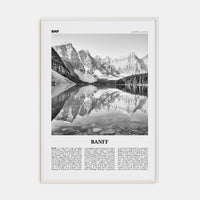 Banff No 1 Poster White Wood / 8x12 in Nbourhood Travel B&W Poster