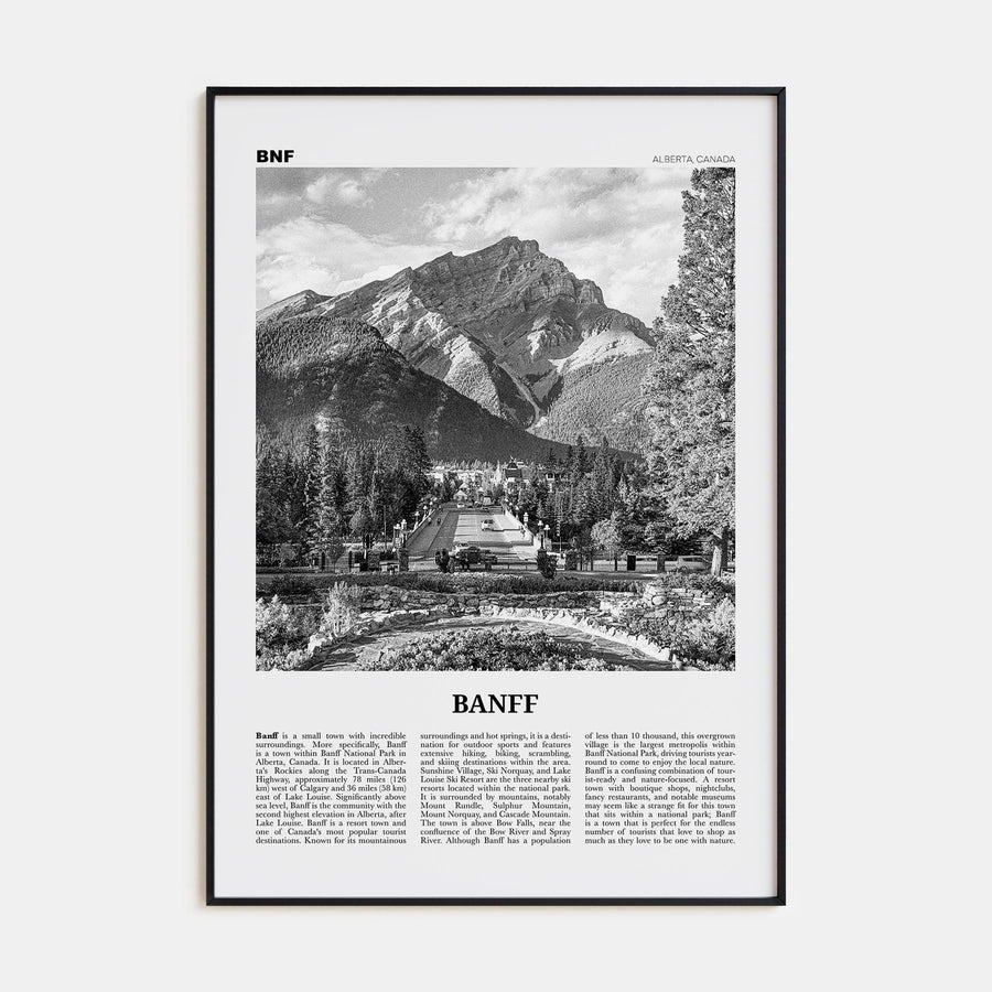 Banff No 2 Poster None / 8x12 in Nbourhood Travel B&W Poster