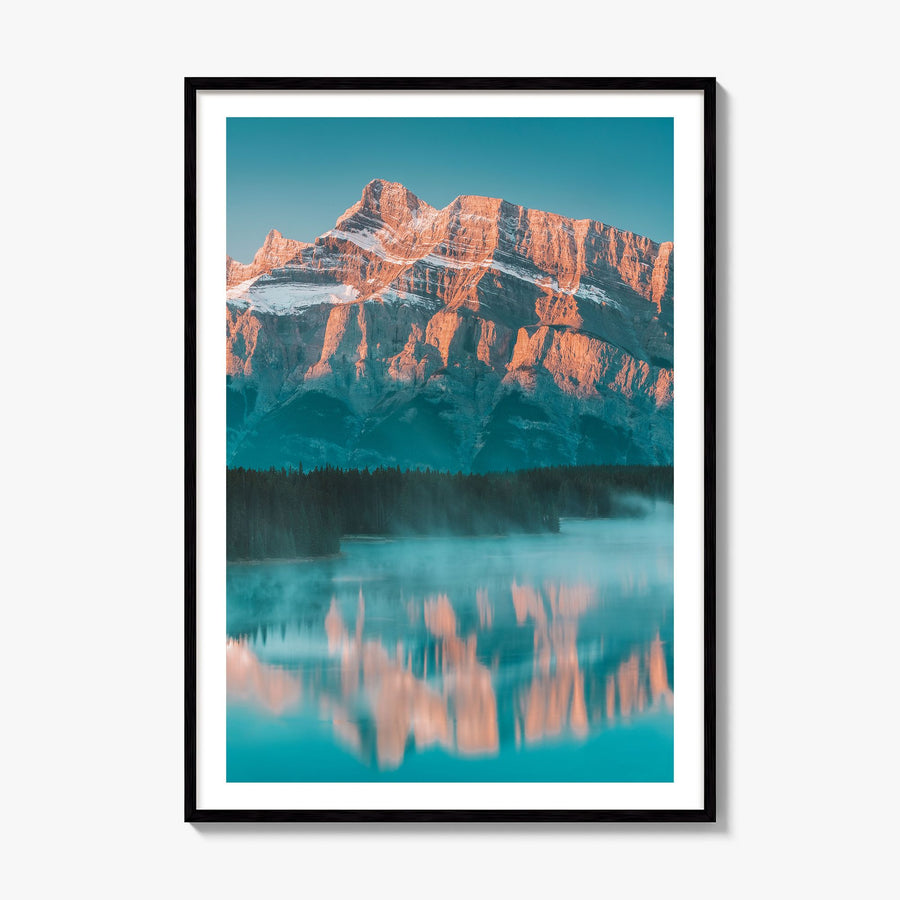 Banff Photo Poster, framed poster mockup, white border