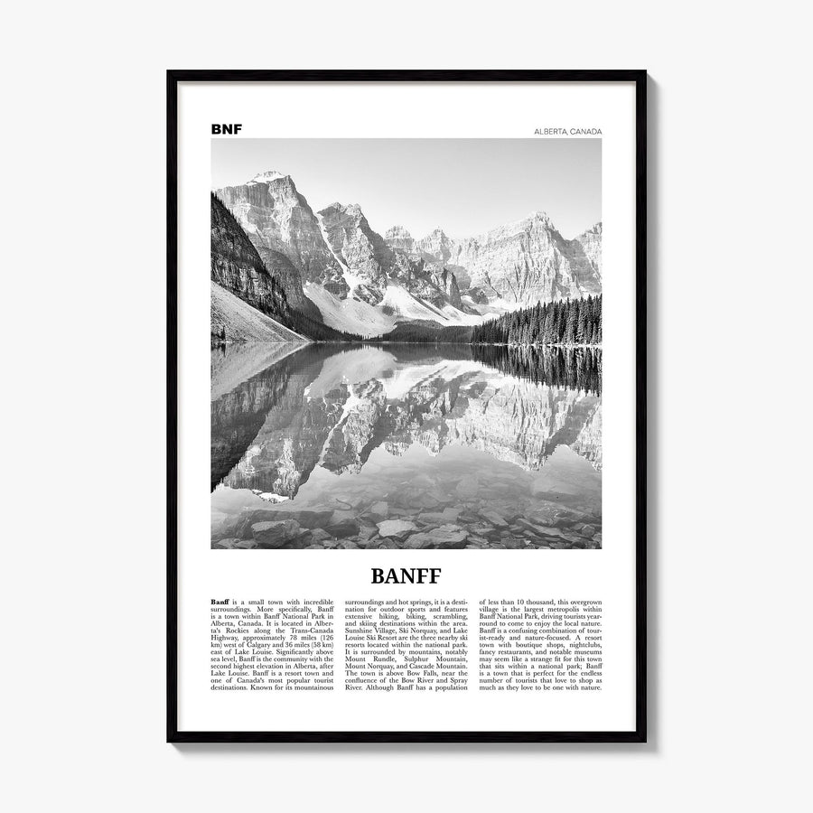 Banff Newspaper No 1 Poster, framed poster mockup