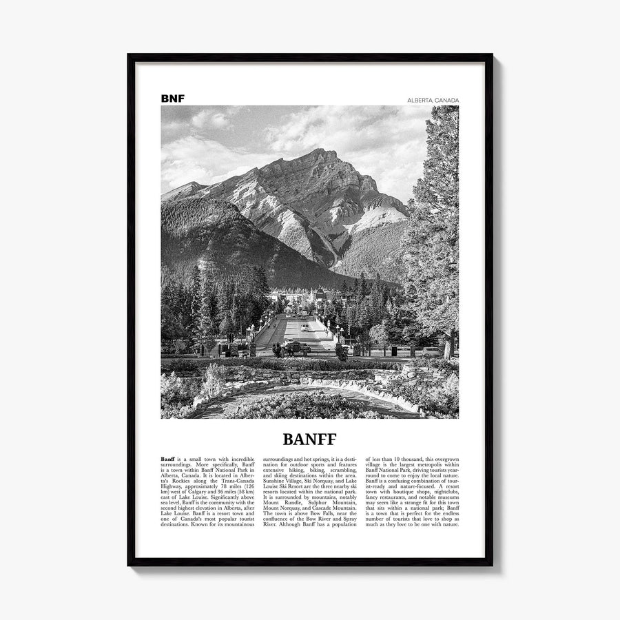 Banff Newspaper No 2 Poster, framed poster mockup