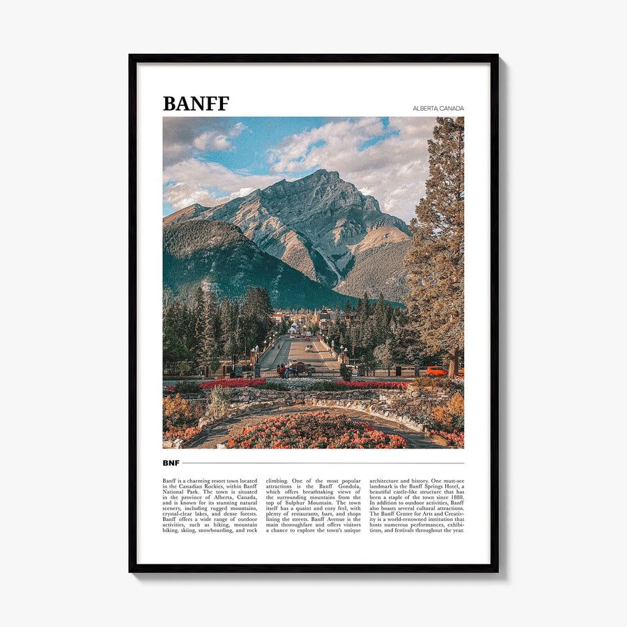 Banff Travel Poster, framed poster mockup