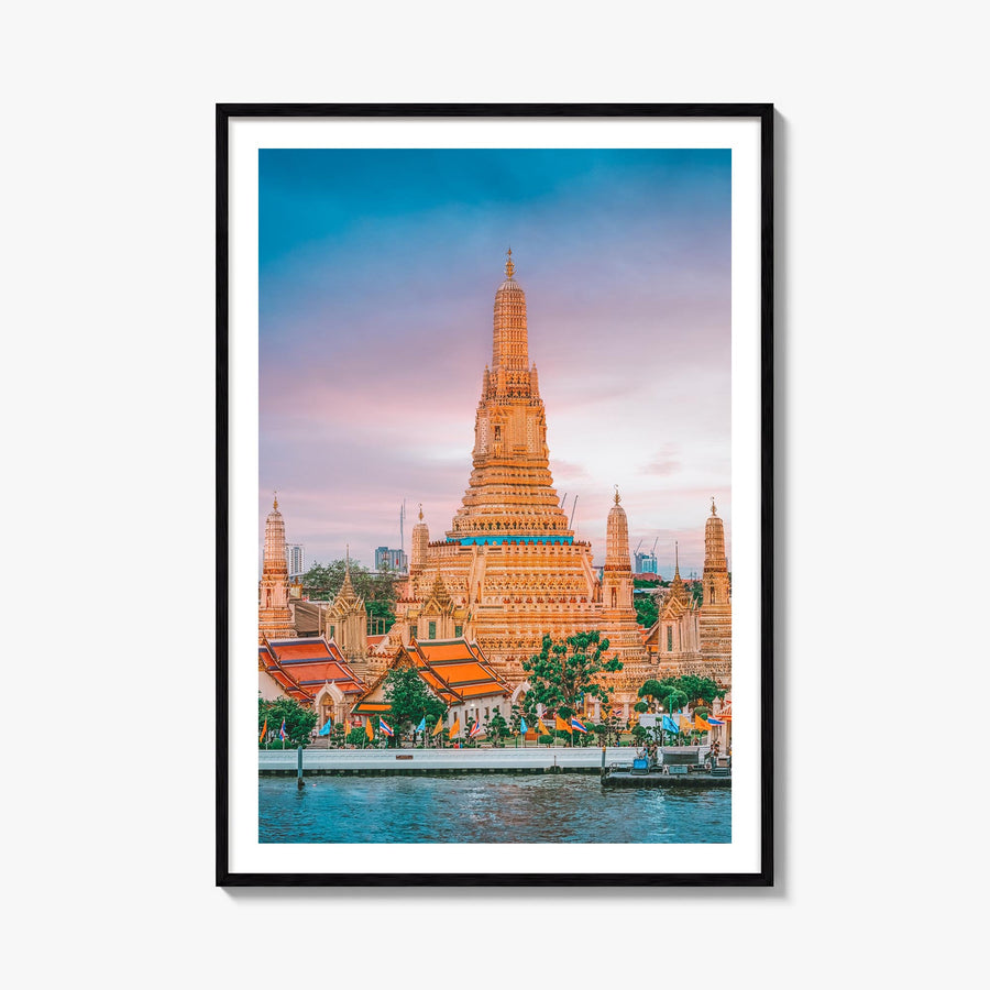 Bangkok colorful photo poster of Thailand – vertical wall art, unframed print shown in interior mockup
