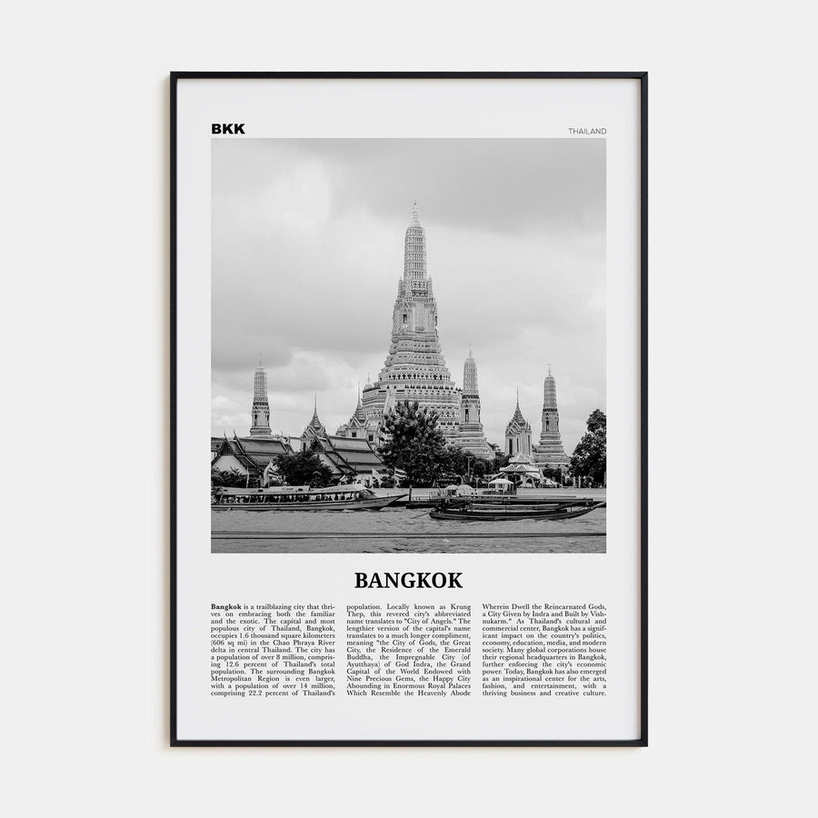 Bangkok No 1 Poster None / 8x12 in Nbourhood Travel B&W Poster