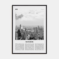 Bangkok No 2 Poster Black Wood / 8x12 in Nbourhood Travel B&W Poster