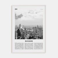 Bangkok No 2 Poster White Wood / 8x12 in Nbourhood Travel B&W Poster