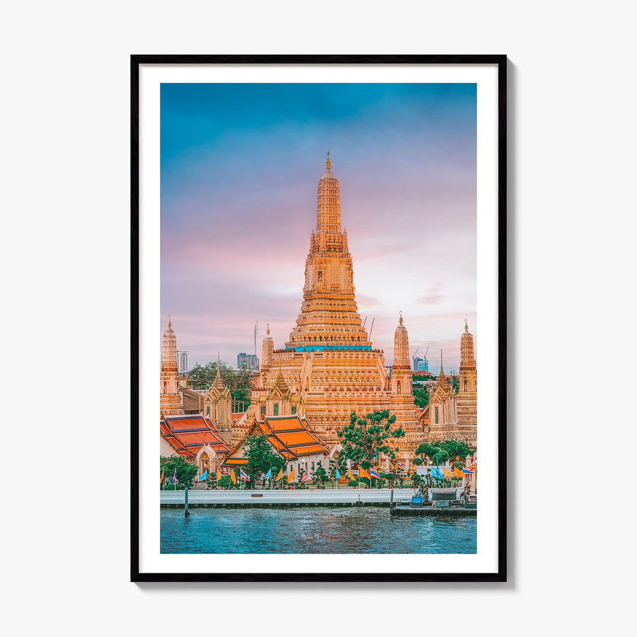 Bangkok Photo Poster, framed poster mockup, white border
