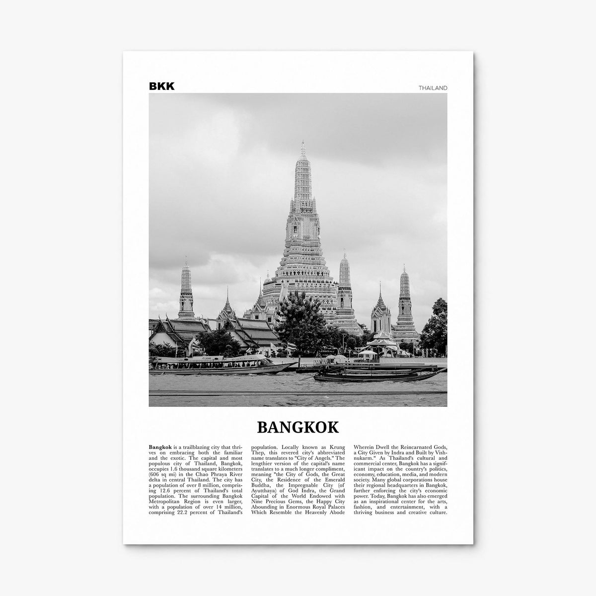 Bangkok Newspaper No 1 Poster, print only (unframed)