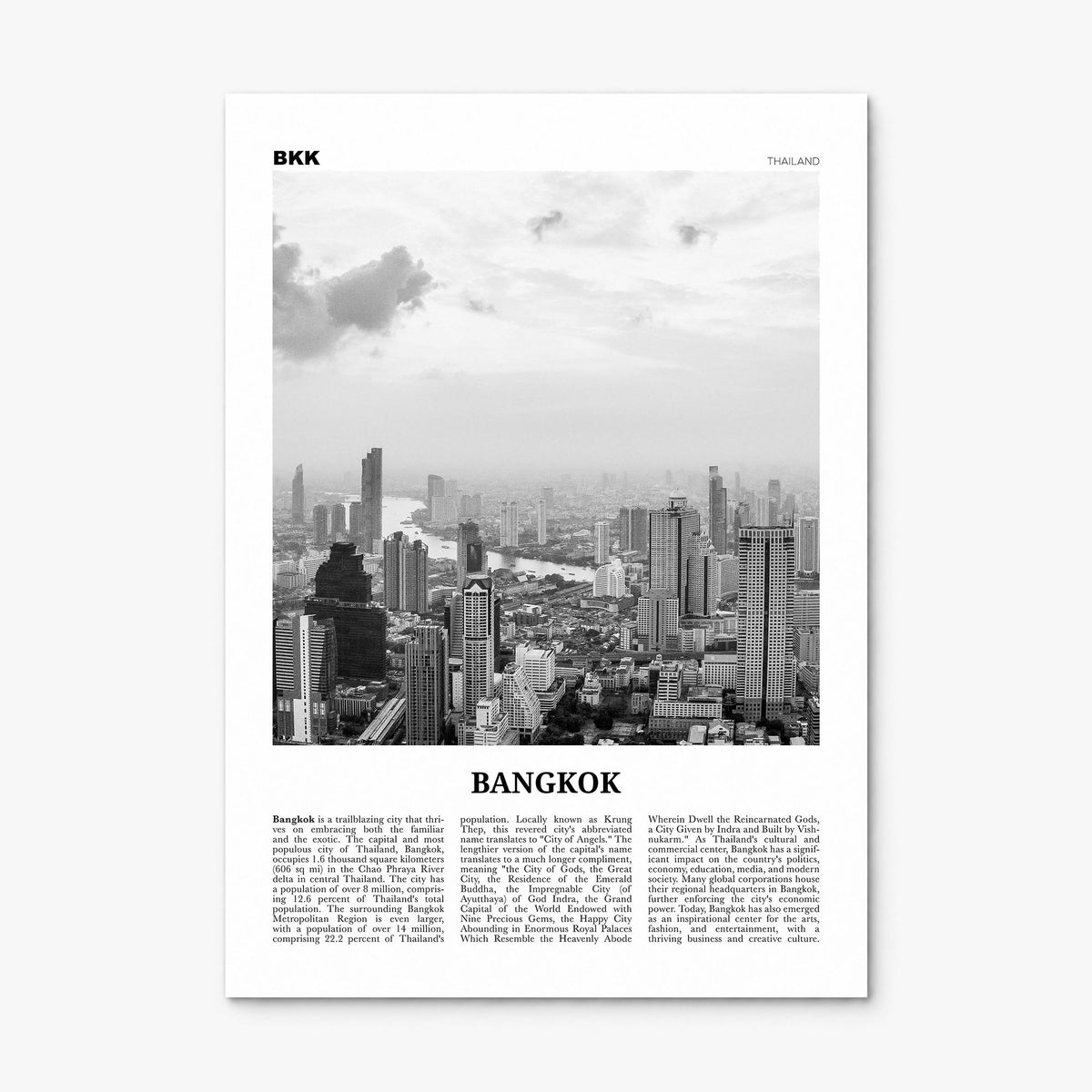 Bangkok Newspaper No 2 Poster, print only (unframed)