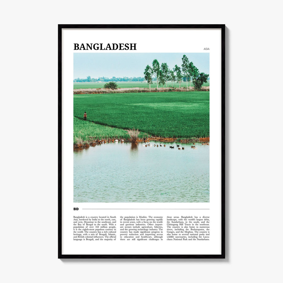 Bangladesh Travel Poster, framed poster mockup