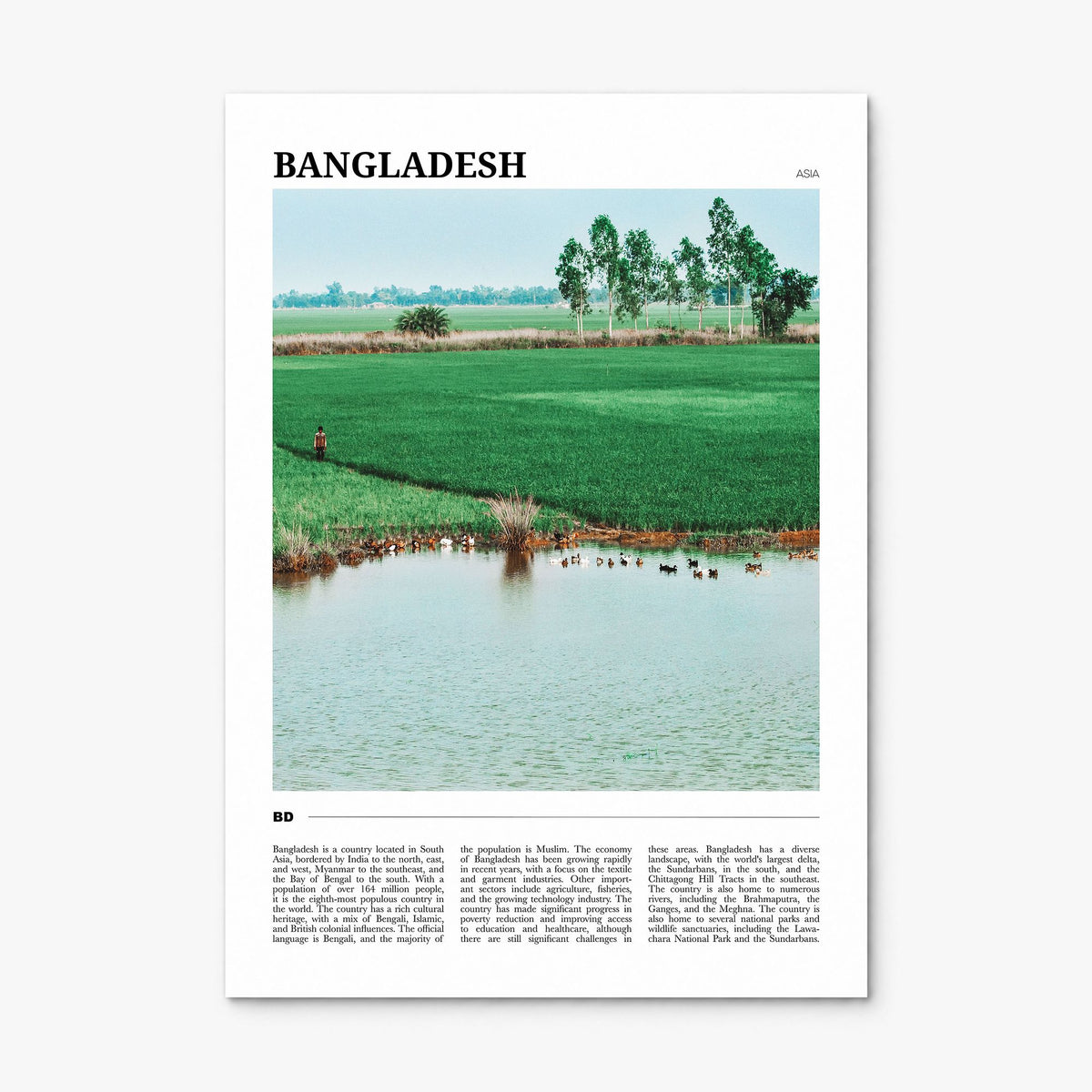 Bangladesh Travel Poster, print only (unframed)