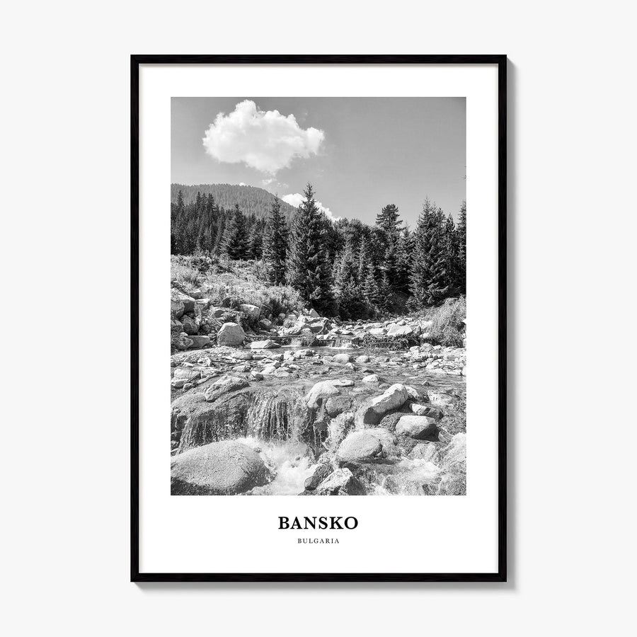 Bansko Classic Poster, framed poster mockup
