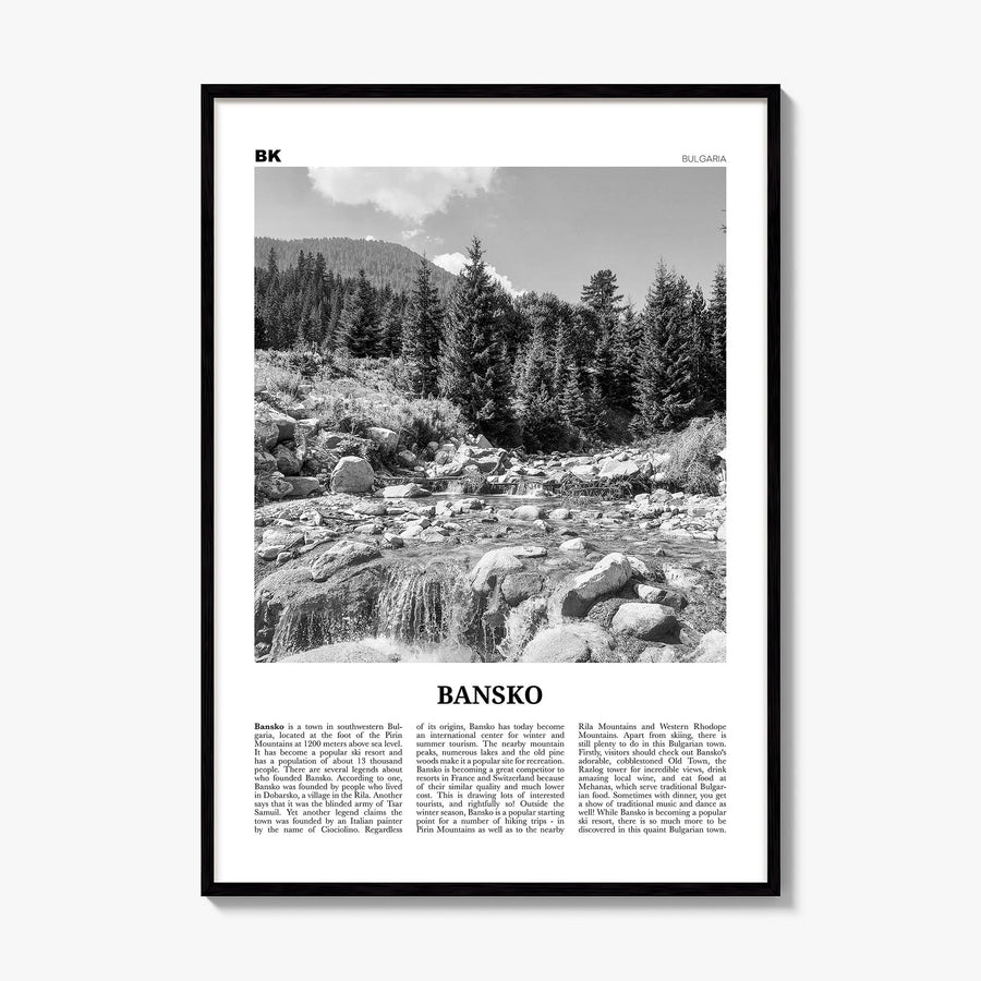 Bansko Newspaper Poster, framed poster mockup