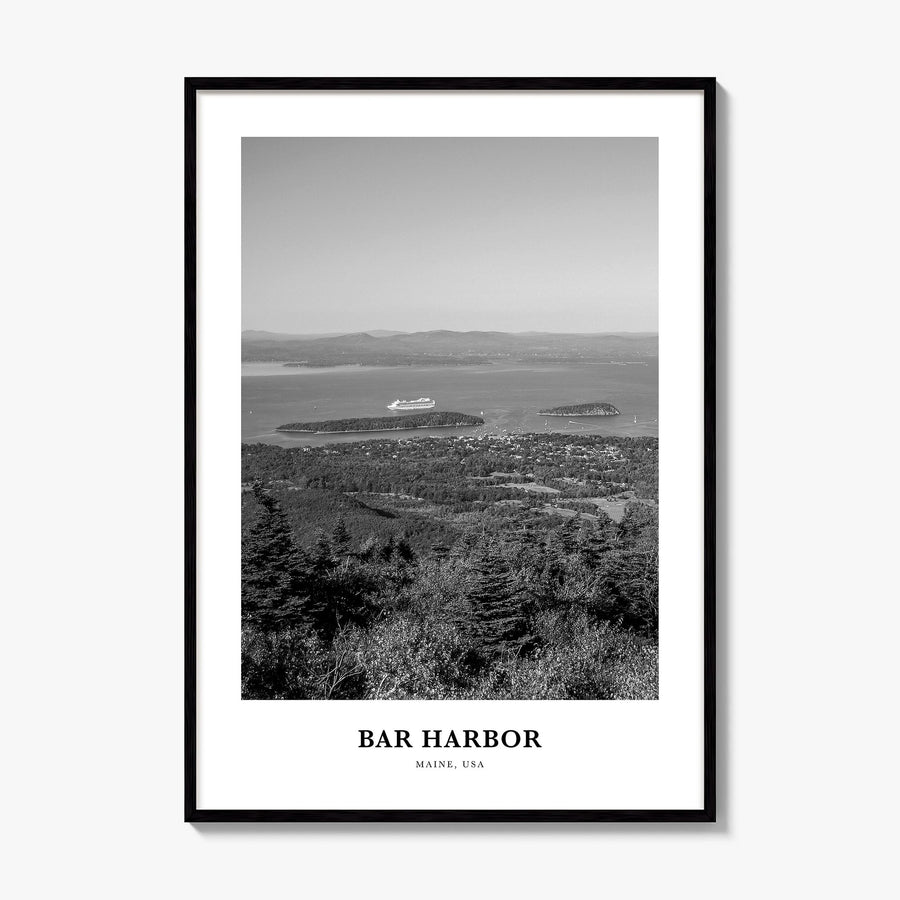 Bar Harbor Classic Poster, framed poster mockup