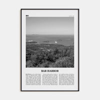 Bar Harbor Poster None / 8x12 in Nbourhood Travel B&W Poster