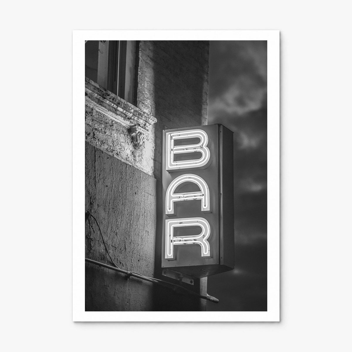 Bar Sign Photo Poster, print only (unframed), white border