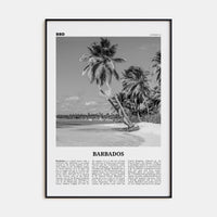 Barbados No 1 Poster None / 8x12 in Nbourhood Travel B&W Poster