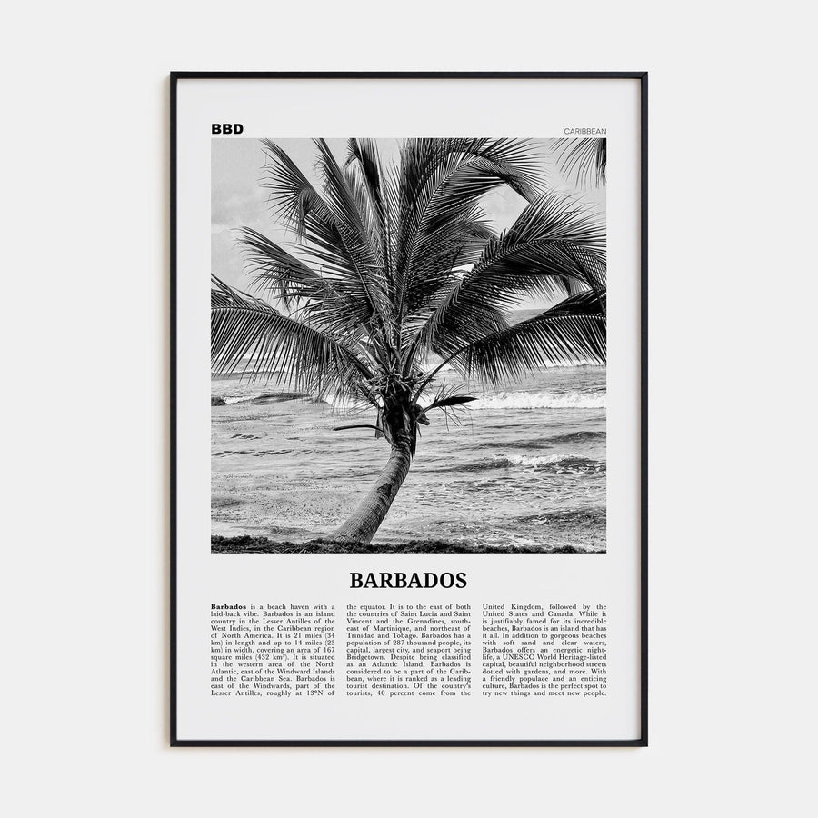 Barbados No 2 Poster None / 8x12 in Nbourhood Travel B&W Poster