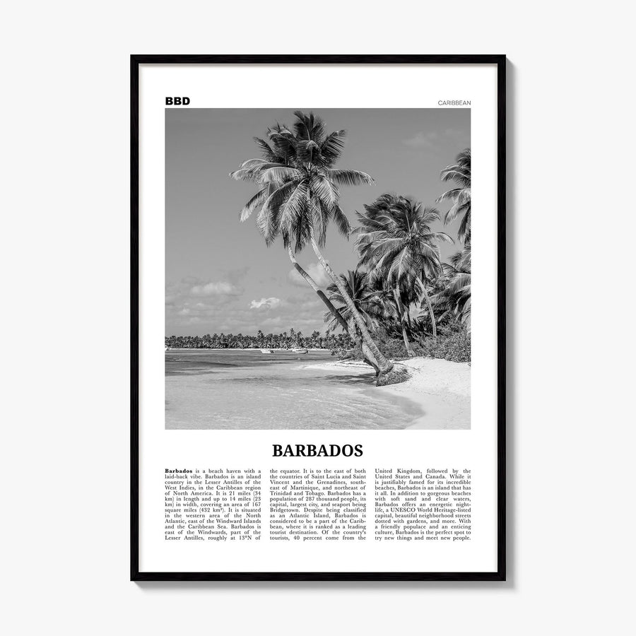 Barbados Newspaper No 1 Poster, framed poster mockup
