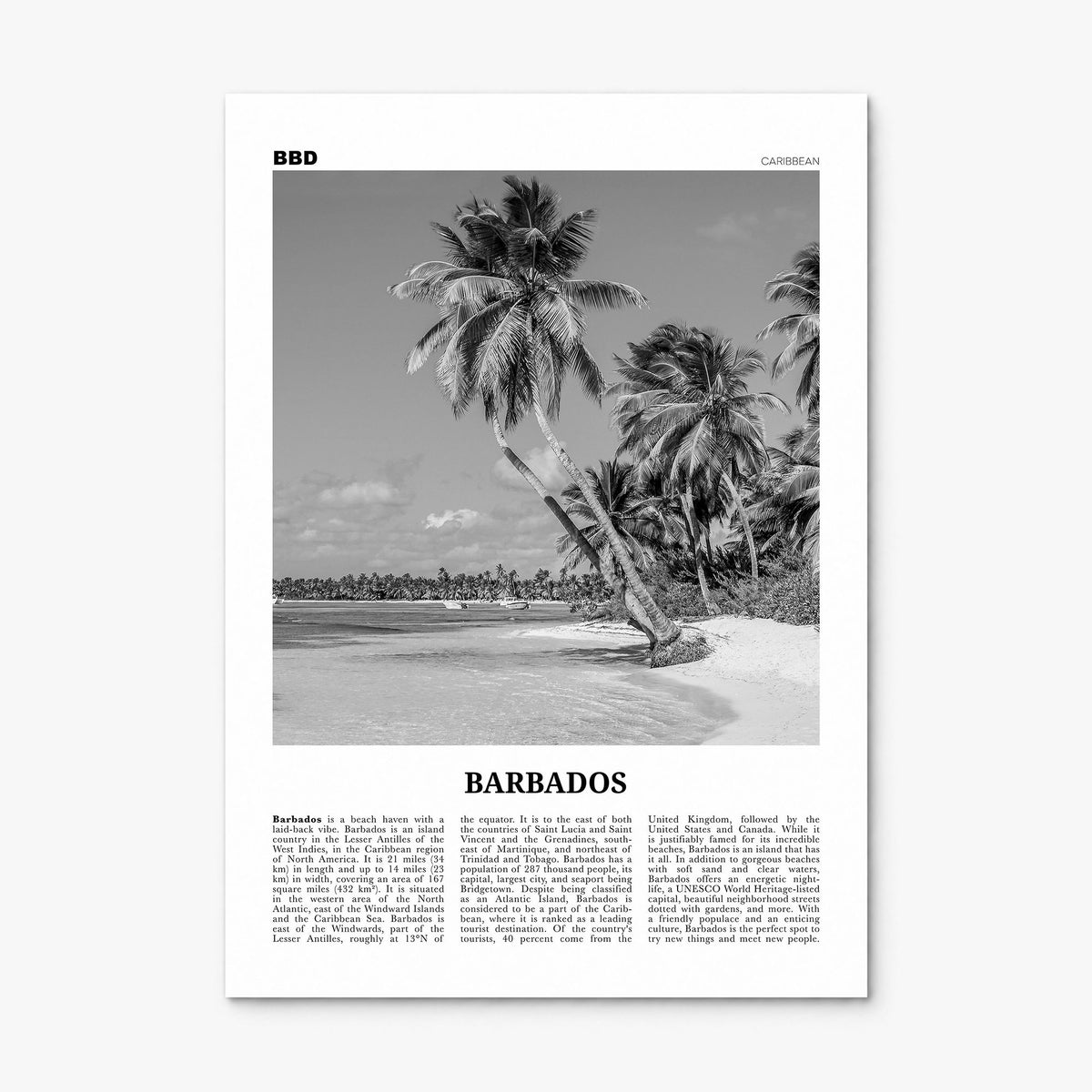 Barbados Newspaper No 1 Poster, print only (unframed)