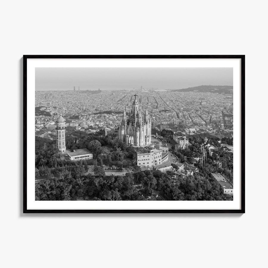 Barcelona Photo Poster, framed poster mockup, white border