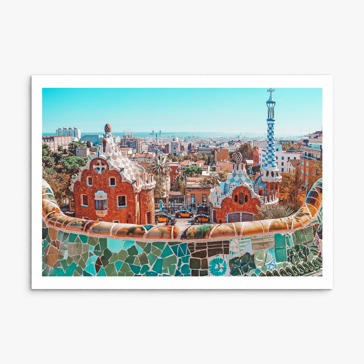 Barcelona Photo Poster, print only (unframed), white border