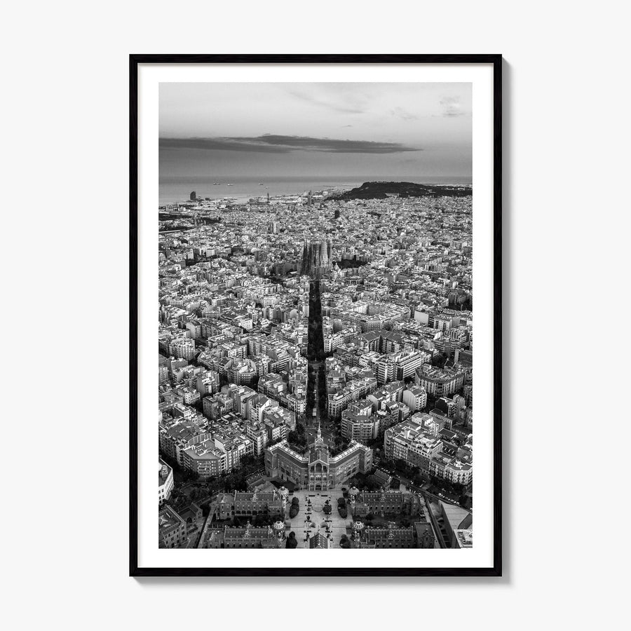 Barcelona Photo No 1 Poster, framed poster mockup, white border